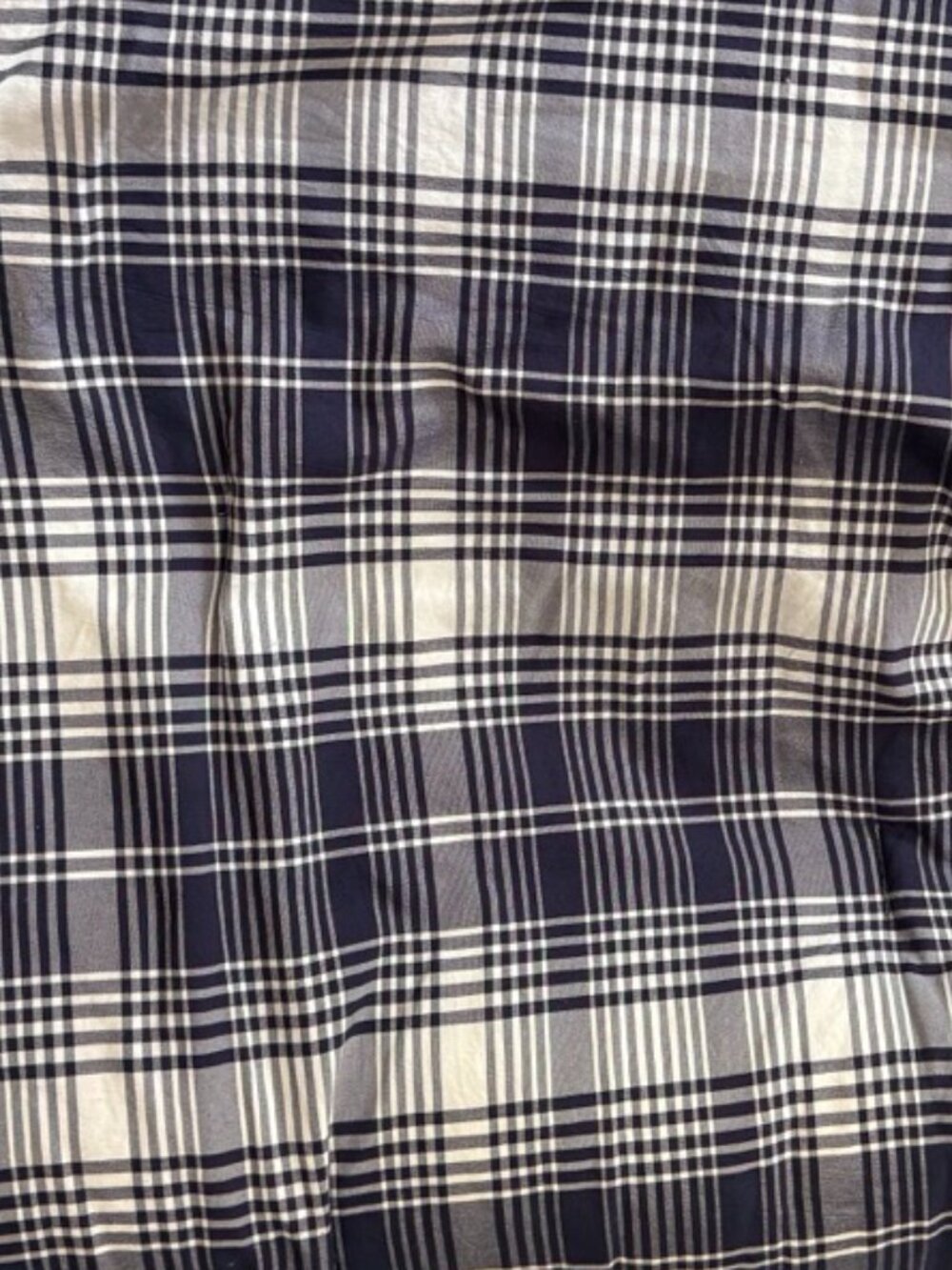 UGG Twin Blue White Plaid Sherpa Comforter